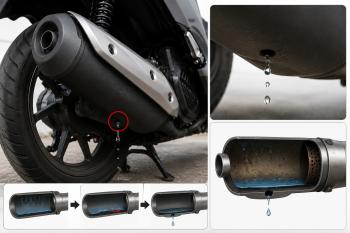 Lubang Pembuangan Air pada Knalpot Honda, Fitur Kecil yang Jarang Diketahui Pengendara